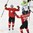 PARIS, FRANCE - MAY 6: Switzerland's Gaetan Haas #92 celebrates with Denis Hollenstein #70 after scoring against Slovenia during preliminary round action at the 2017 IIHF Ice Hockey World Championship. (Photo by Matt Zambonin/HHOF-IIHF Images)